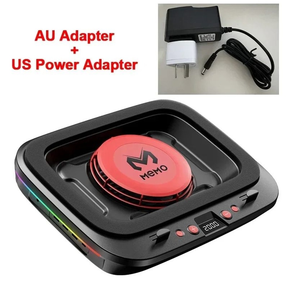 MEMO FL08 Gaming Laptop Cooling Pad Adjustable Laptop Cooler Stand Powerful Fan Cooling Base 4