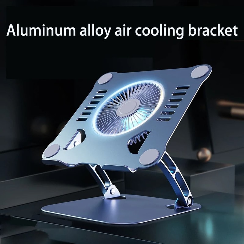 Aluminum Laptop Cooling Stand Adjustable Laptop Stand With Cooling Fan For 11 To 16 Inch Laptops 7