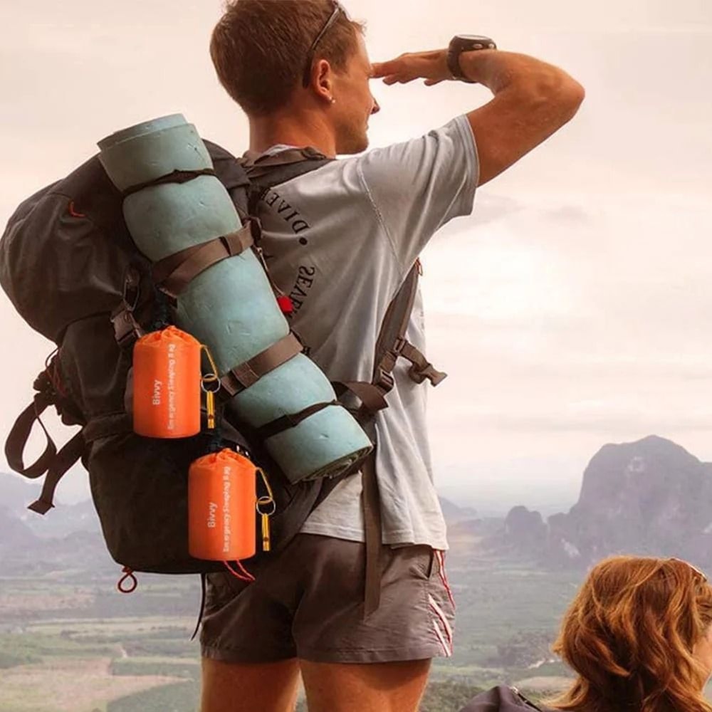 Portable Emergency Survival Sleeping Bag Waterproof Thermal Emergency Blanket Camping Safety Sleepi 3