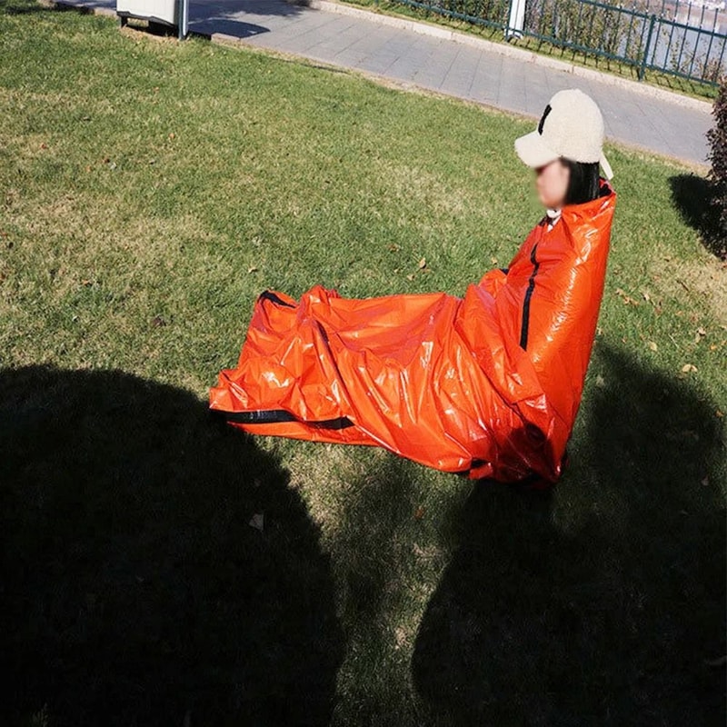 Portable Emergency Survival Sleeping Bag Waterproof Thermal Emergency Blanket Camping Safety Sleepi 4