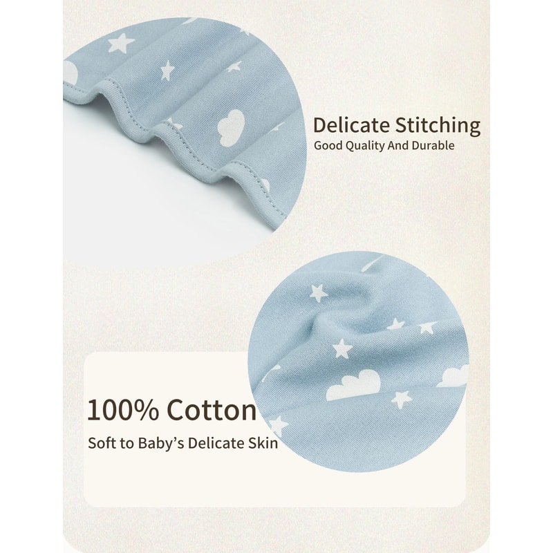 INSULAR Baby Sleeping Bag Cotton Newborn Swaddle Blanket Breathable Infant Sleep Sack 12
