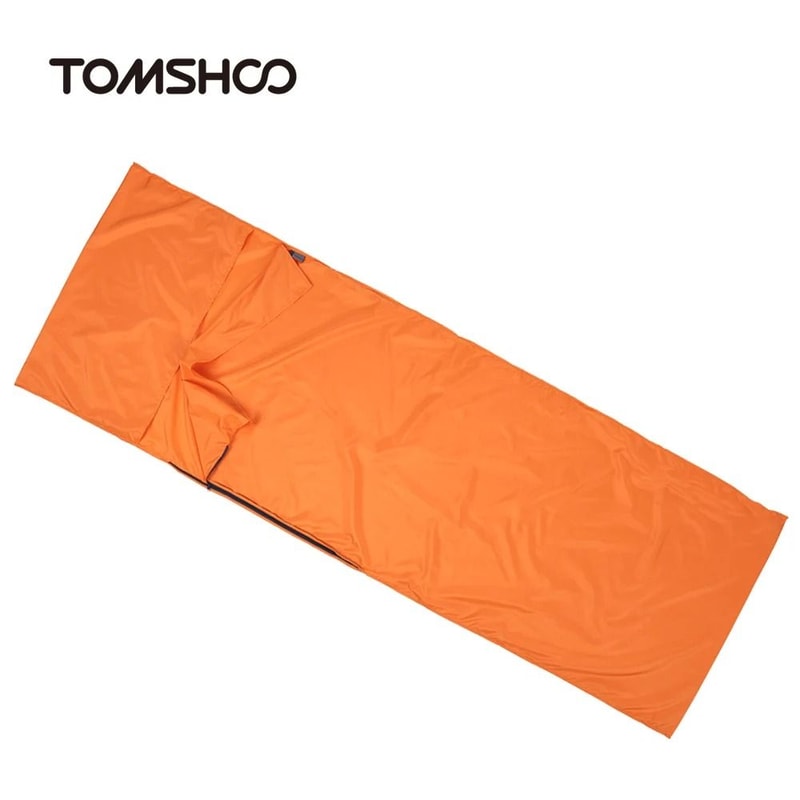 TOMSHOO Sleeping Bag Liner Lightweight Travel Sleeping Bag Liner With Pillowcase For Camping Hiking 2