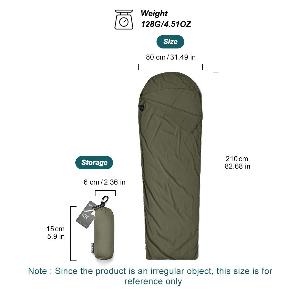 Ultralight Sleeping Bag Liner Mummy Style Camping Sleeping Bag Liner Lightweight Travel Sleeping Ba 6