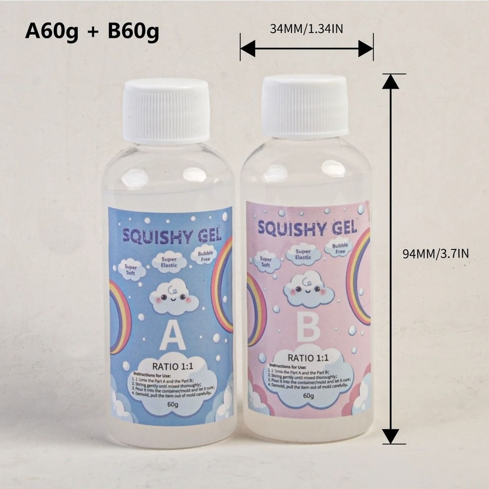 SoftFlex Squishy Gel Resin DIY Squishy Toy Making Kit Liquid Resin For Stress Relief Toys 1