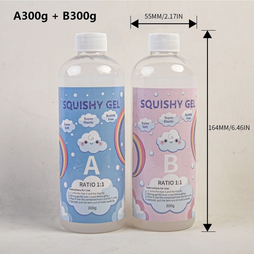 SoftFlex Squishy Gel Resin DIY Squishy Toy Making Kit Liquid Resin For Stress Relief Toys 3