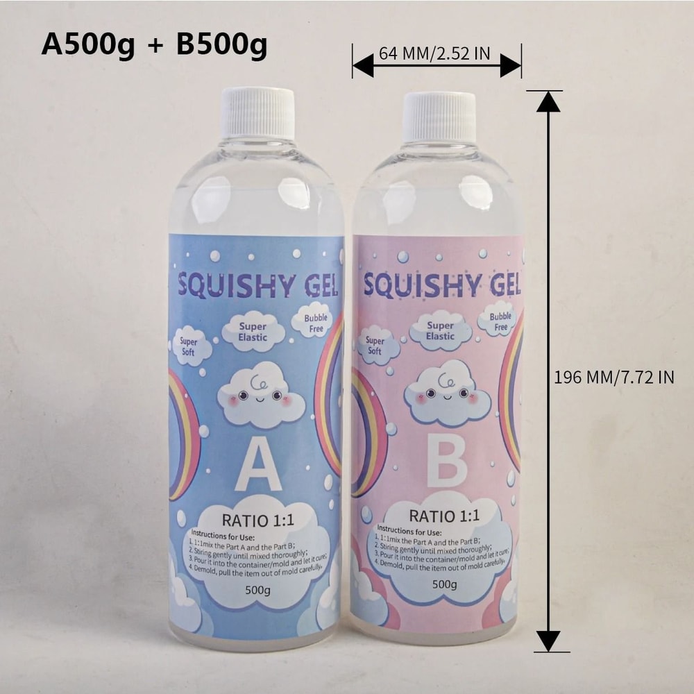 SoftFlex Squishy Gel Resin DIY Squishy Toy Making Kit Liquid Resin For Stress Relief Toys 4