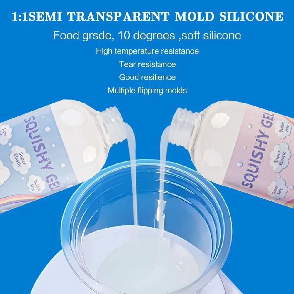 SoftFlex Squishy Gel Resin DIY Squishy Toy Making Kit Liquid Resin For Stress Relief Toys 8