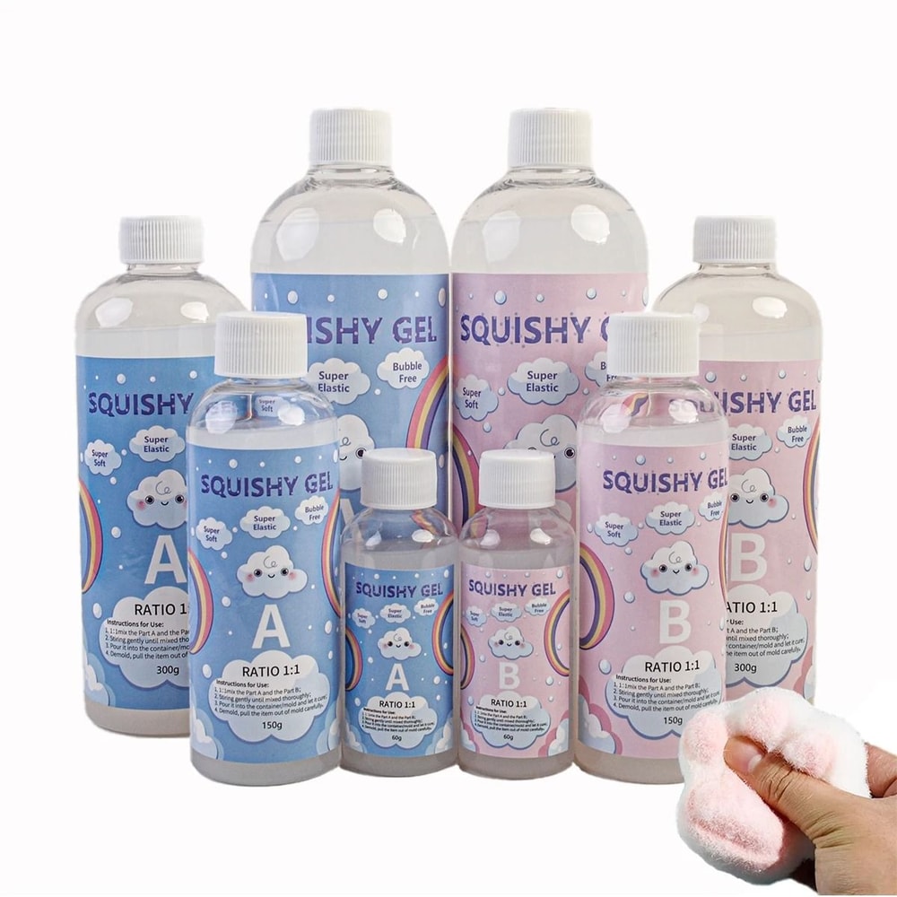 SoftFlex Squishy Gel Resin DIY Squishy Toy Making Kit Liquid Resin For Stress Relief Toys 0