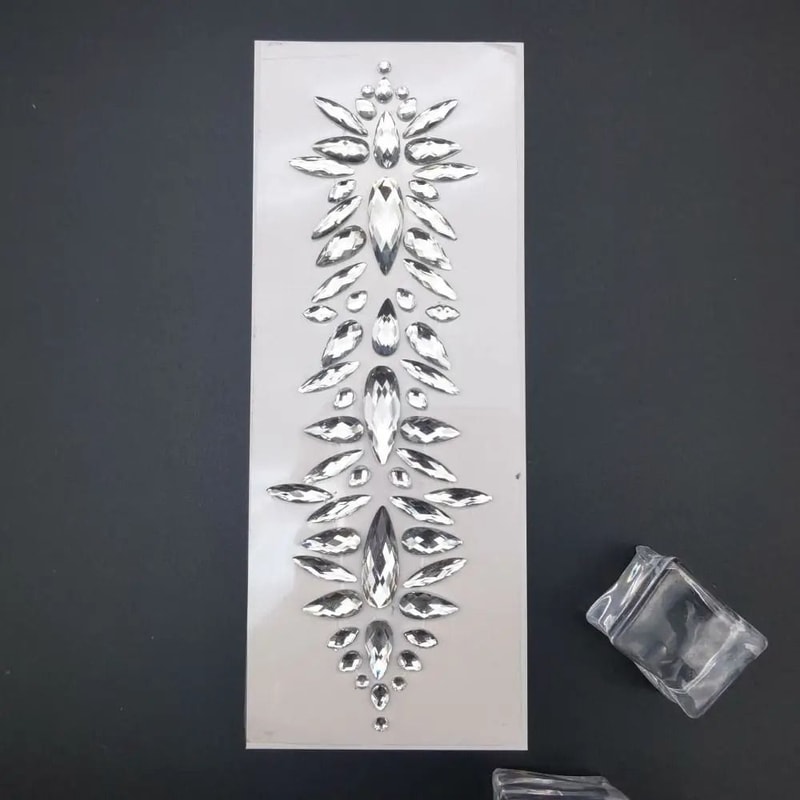 CrystalVibe Festival Face Gem Stickers 3D Rhinestone Face Jewels EDM Forehead And Body Gems 9