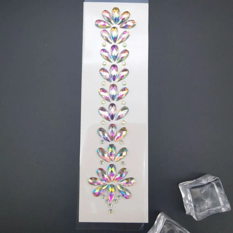 CrystalVibe Festival Face Gem Stickers 3D Rhinestone Face Jewels EDM Forehead And Body Gems 10