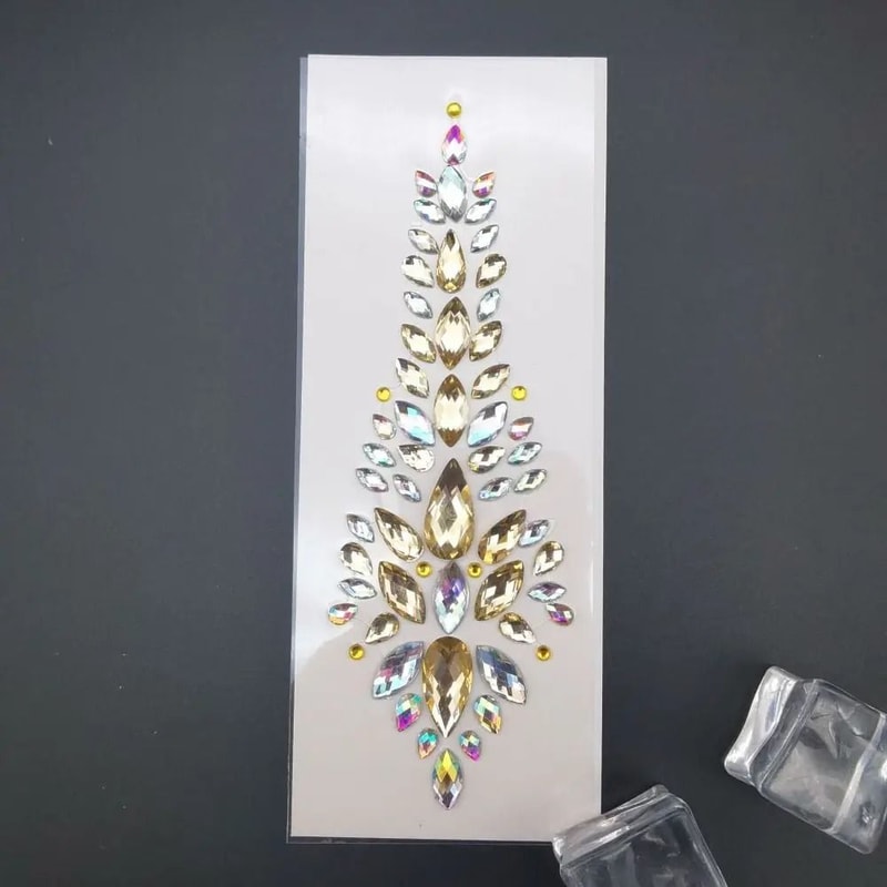 CrystalVibe Festival Face Gem Stickers 3D Rhinestone Face Jewels EDM Forehead And Body Gems 1