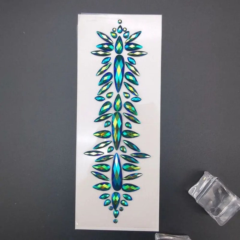 CrystalVibe Festival Face Gem Stickers 3D Rhinestone Face Jewels EDM Forehead And Body Gems 2