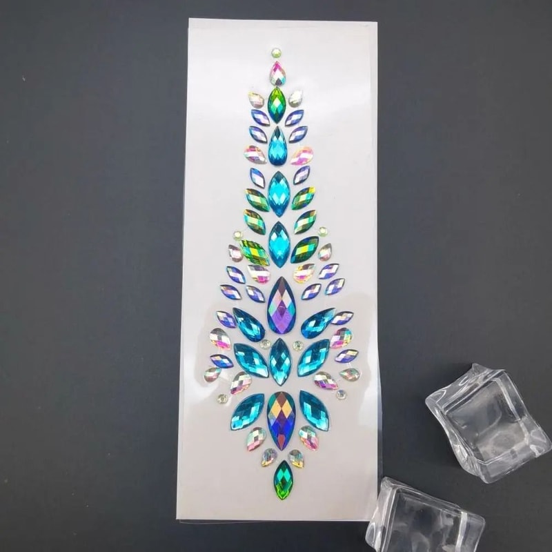 CrystalVibe Festival Face Gem Stickers 3D Rhinestone Face Jewels EDM Forehead And Body Gems 3