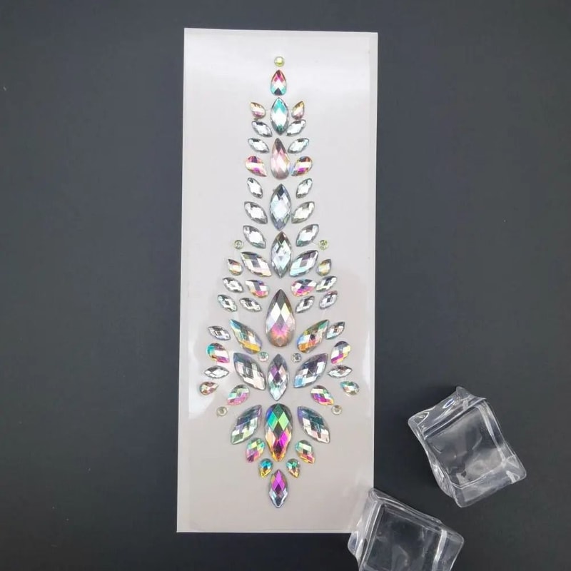 CrystalVibe Festival Face Gem Stickers 3D Rhinestone Face Jewels EDM Forehead And Body Gems 5