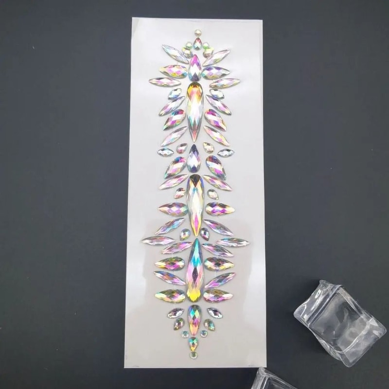 CrystalVibe Festival Face Gem Stickers 3D Rhinestone Face Jewels EDM Forehead And Body Gems 8