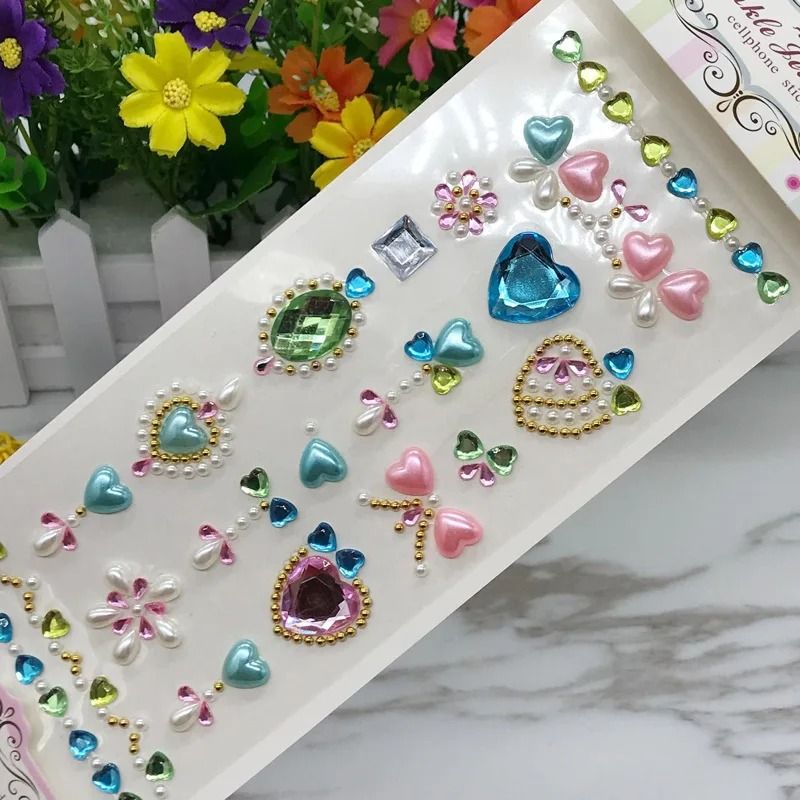 RadiantGlow Rhinestone Face Gems Self Adhesive Face Gem Stickers Festival Crystal Makeup Jewels 1