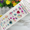 RadiantGlow Rhinestone Face Gems Self Adhesive Face Gem Stickers Festival Crystal Makeup Jewels 9
