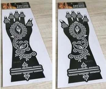 ElegantArt Henna Tattoo Stencil Set Reusable Mehndi Tattoo Stencils Hand Body Painting Templates