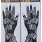 ElegantArt Henna Tattoo Stencil Set Reusable Mehndi Tattoo Stencils Hand Body Painting Templates 12