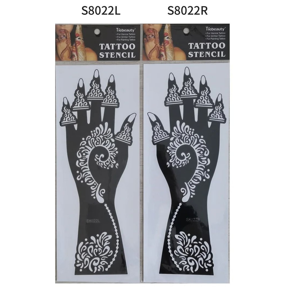 ElegantArt Henna Tattoo Stencil Set Reusable Mehndi Tattoo Stencils Hand Body Painting Templates 23