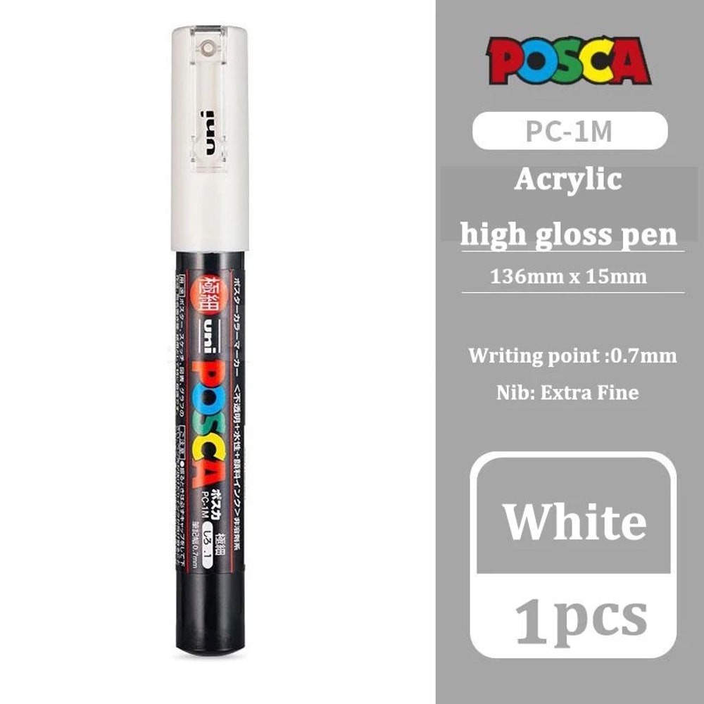 Uni Posca White Paint Marker Waterproof Acrylic Paint Pen For Art Posters Crafts And Design 1