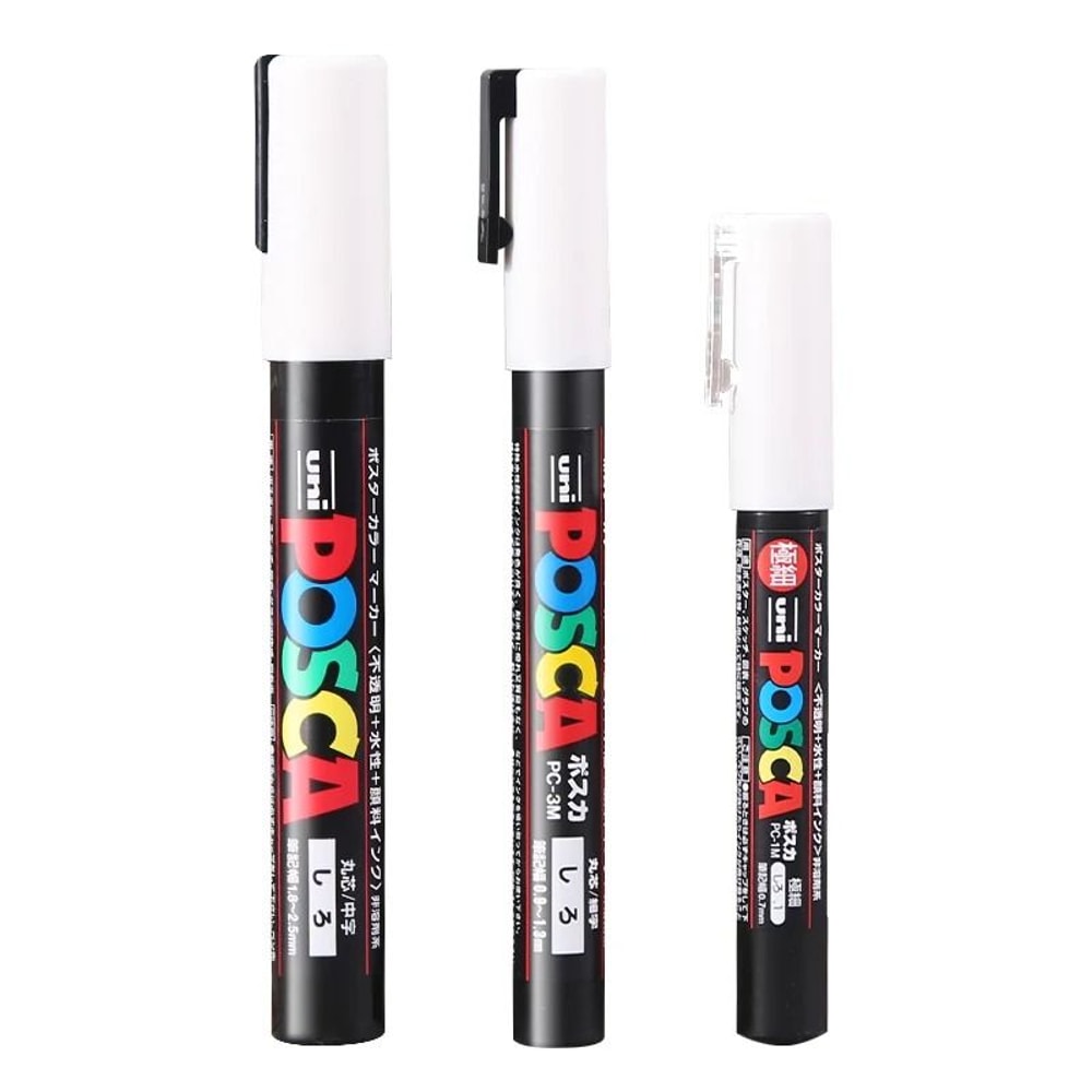 Uni Posca White Paint Marker Waterproof Acrylic Paint Pen For Art Posters Crafts And Design 0