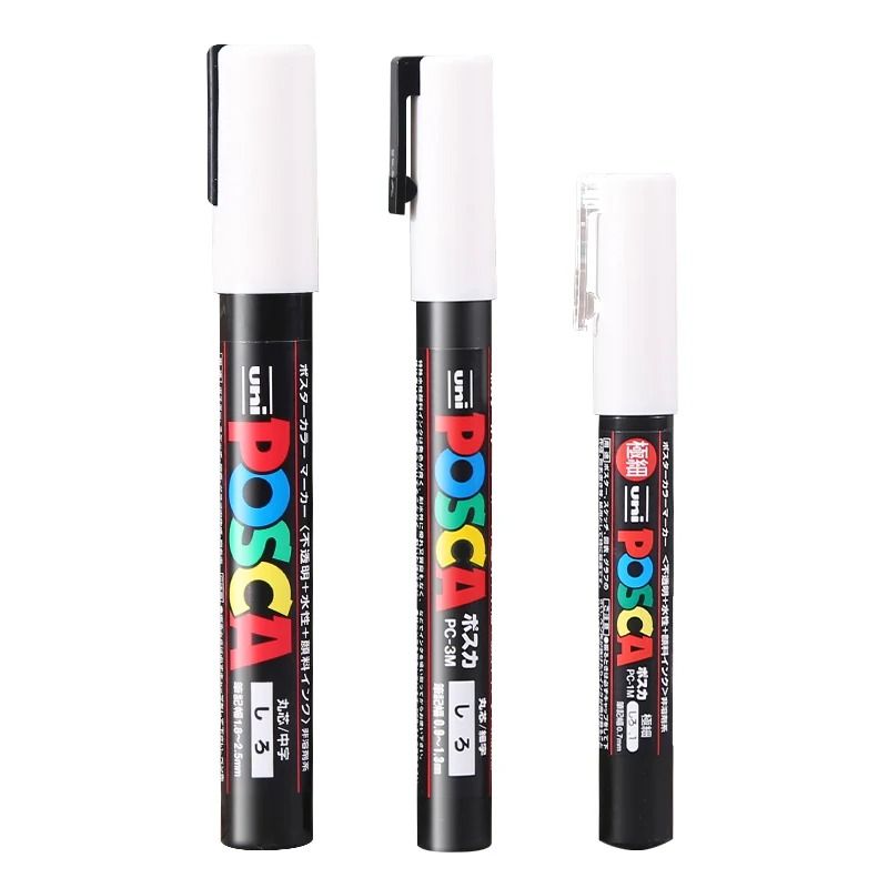 Uni Posca White Paint Marker Waterproof Acrylic Paint Pen For Art Posters Crafts And Design 0