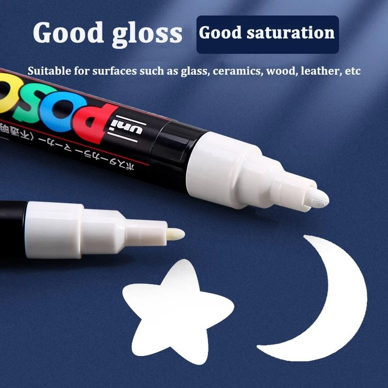 Uni Posca White Paint Marker Waterproof Acrylic Paint Pen For Art Posters Crafts And Design 7