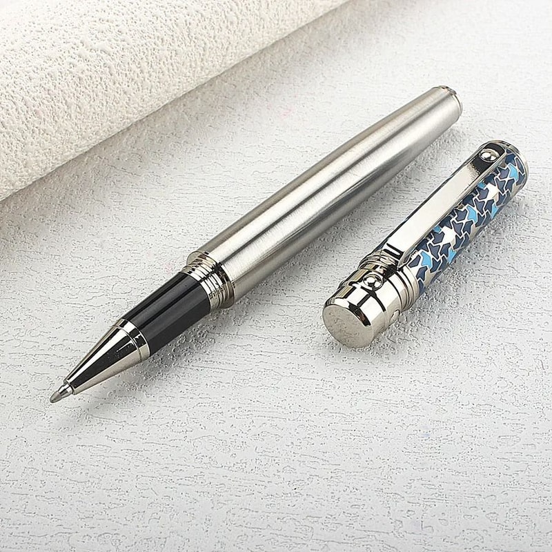 ExecutivePro Luxury Rollerball Pen Metal Business Writing Pen Blue Ink Office Gift Pen 0
