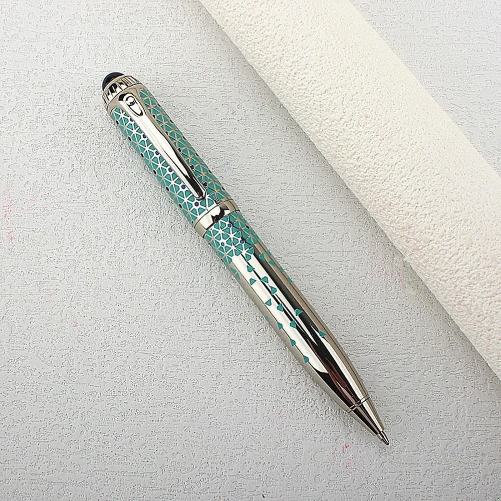 ExecutivePro Luxury Rollerball Pen Metal Business Writing Pen Blue Ink Office Gift Pen 6