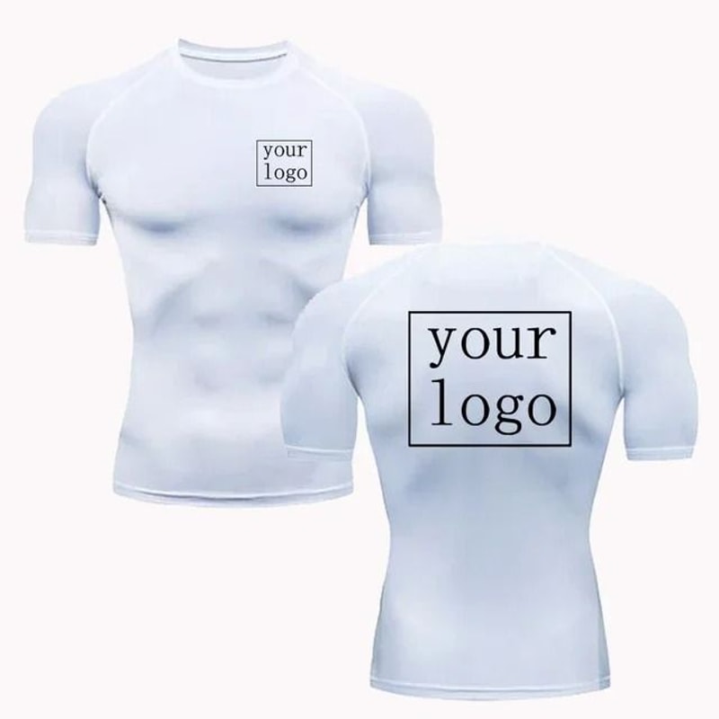 Custom Logo Compression T Shirt Quick Dry Workout Gym Tee For Men And Women 6