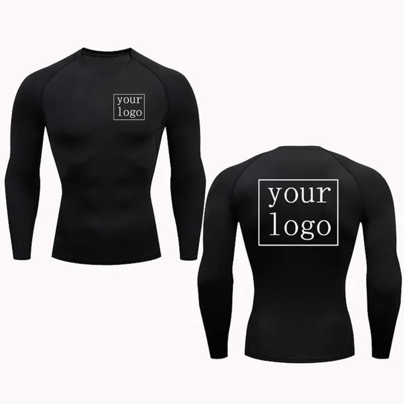 Custom Logo Compression T Shirt Quick Dry Workout Gym Tee For Men And Women 0