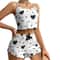 Womens Summer Pajama Set Heart Print Camisole And Shorts Sleepwear Two Piece Lounge Set 3