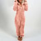 Womens Plush Flannel Pajama Romper Hooded Long Sleeve Winter Sleepwear Onesie 5