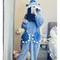 Womens Cartoon Shark Kigurumi Pajamas Hooded Animal Onesie Sleepwear Winter Cosplay Jumpsuit 6
