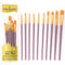 10 Piece Paint Brush Set Nylon Hair Artist Painting Brushes For Watercolor Acrylic Oil 1