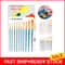 10 Piece Paint Brush Set Nylon Hair Artist Painting Brushes For Watercolor Acrylic Oil 8