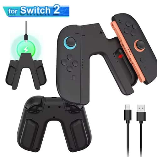Nintendo Switch 2 Joycon Charging Grip Controller Handle Charging Dock Station