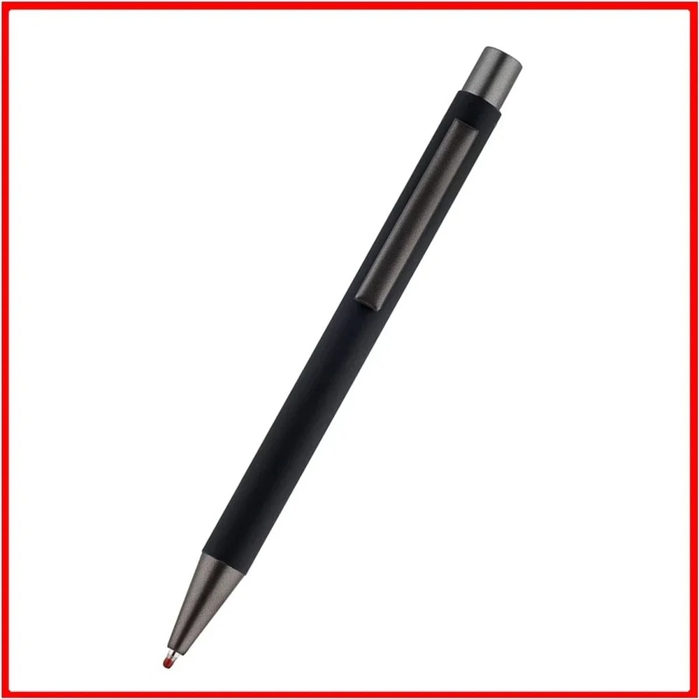 50 Pack Custom Logo Ballpoint Pens Metal Advertising Pens With Laser Engraved Branding 10