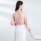 Womens Natural Silk Blouse Stand Collar Long Sleeve Jacquard Silk Shirt 2