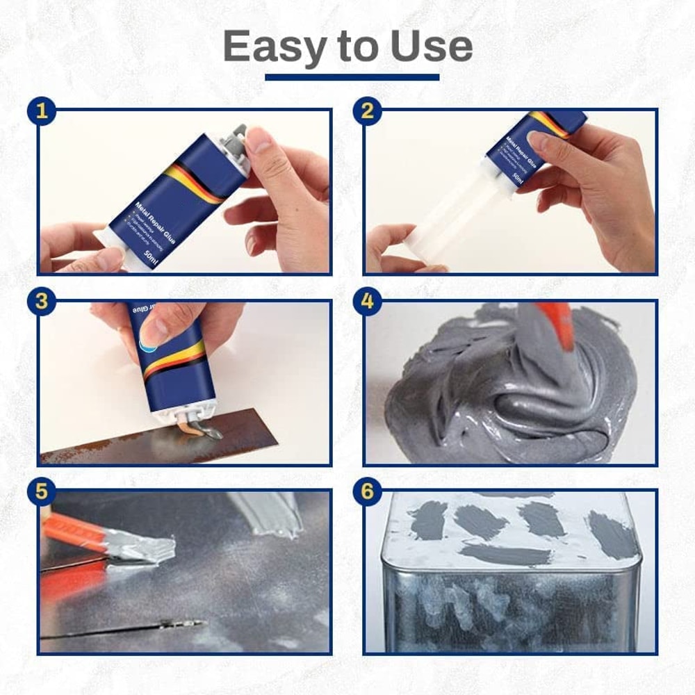 Heavy Duty Metal Repair Glue Waterproof Epoxy Adhesive For Leak Crack Repair 6