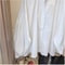 Womens Stand Collar Lantern Sleeve Shirt Korean Chic Oversized Button Up Blouse 3