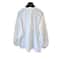 Womens Stand Collar Lantern Sleeve Shirt Korean Chic Oversized Button Up Blouse 4