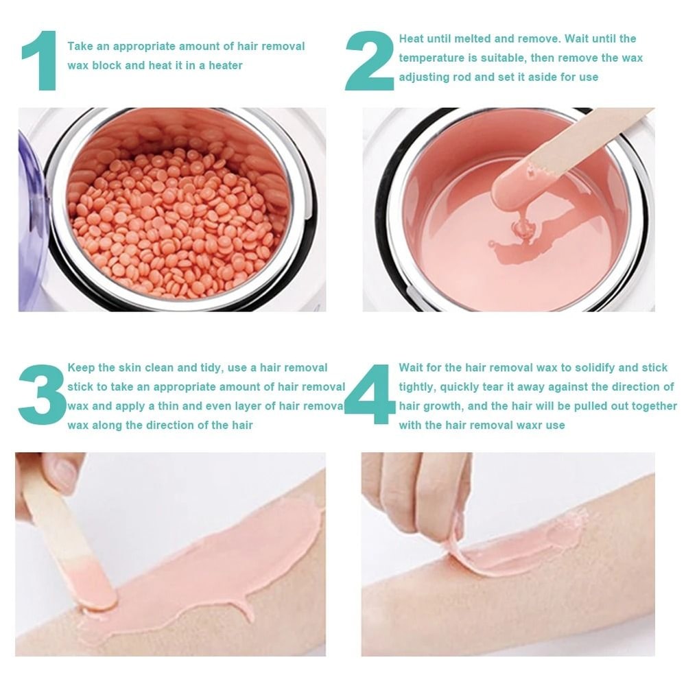 Natural Hard Wax Beans For Hair Removal Stripless Depilatory Wax Beads For Face And Underarm 12