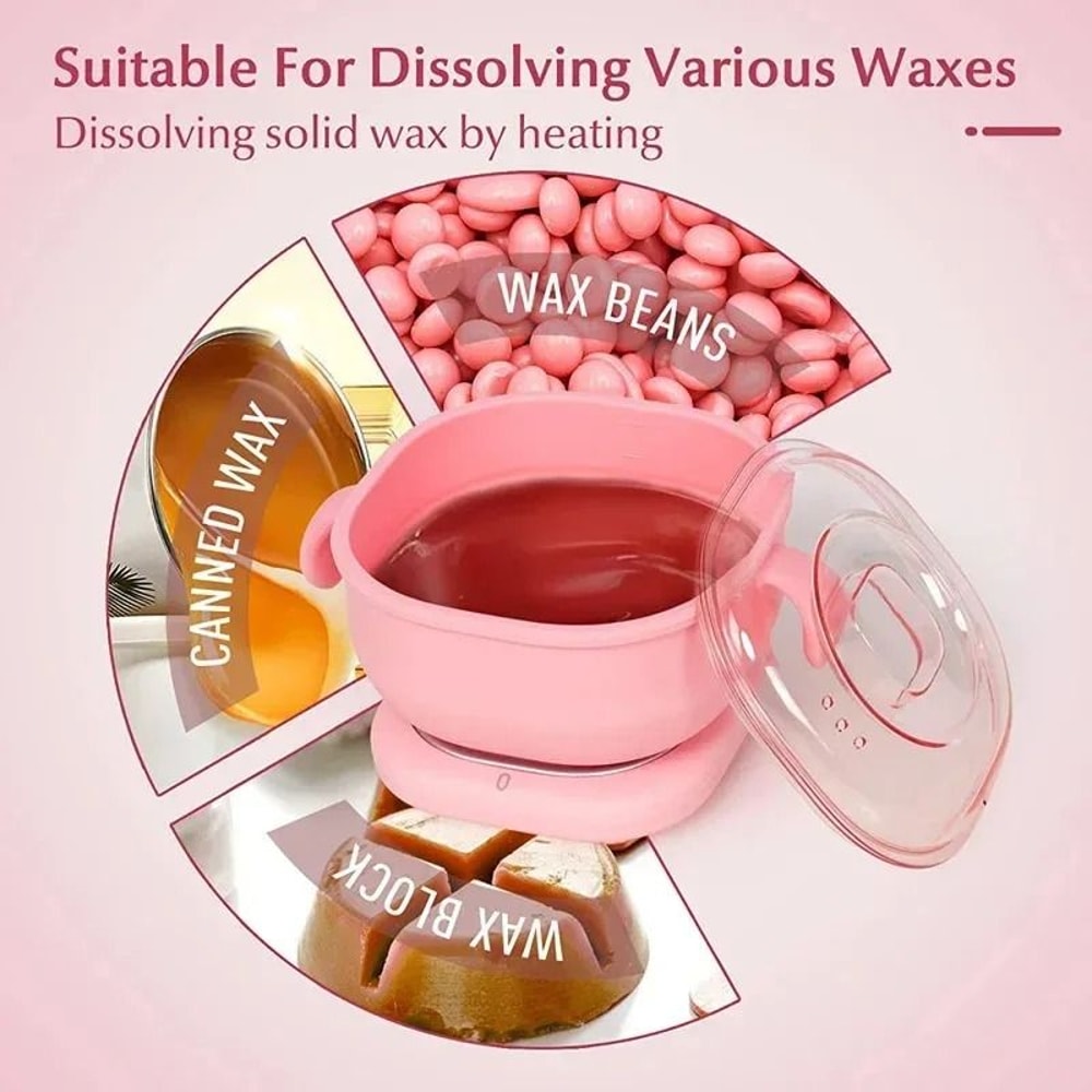 Portable Foldable Wax Heater Machine Silicone Wax Warmer For Hair Removal 400ML Travel Wax Pot 3