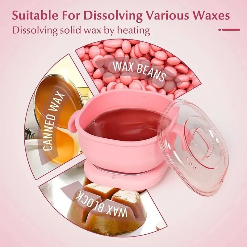 Portable Foldable Wax Heater Machine Silicone Wax Warmer For Hair Removal 400ML Travel Wax Pot 3