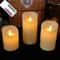 Set Of 3 LED Flameless Candles With Remote Realistic Moving Wick Pillar Candles 4