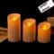 Set Of 3 LED Flameless Candles With Remote Realistic Moving Wick Pillar Candles 5