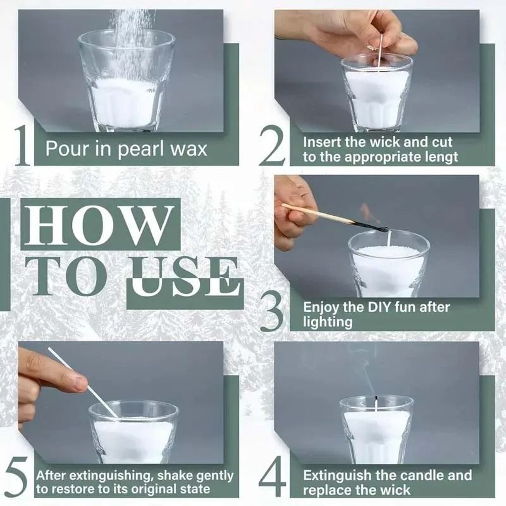 DIY Pearl Candle Wax Kit Refillable Sand Candle Making Kit With Wicks 7