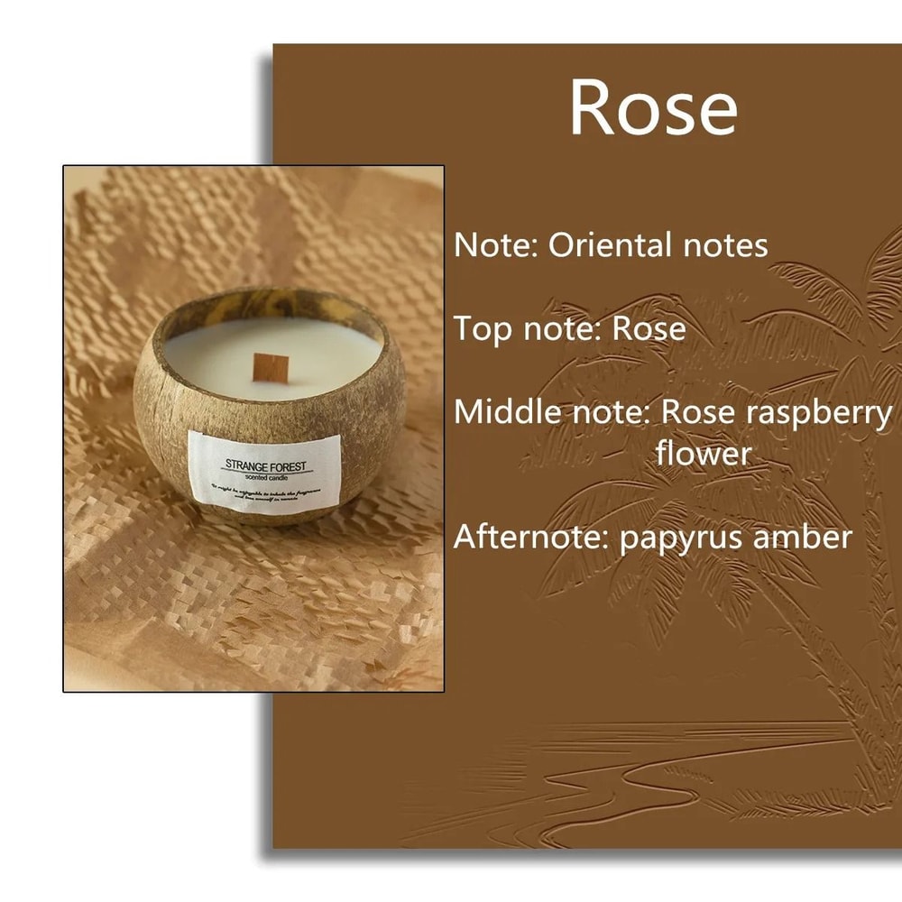 Handmade Coconut Shell Candle Natural Soy Wax Aromatherapy Candle For Home Decor And Gifts 10